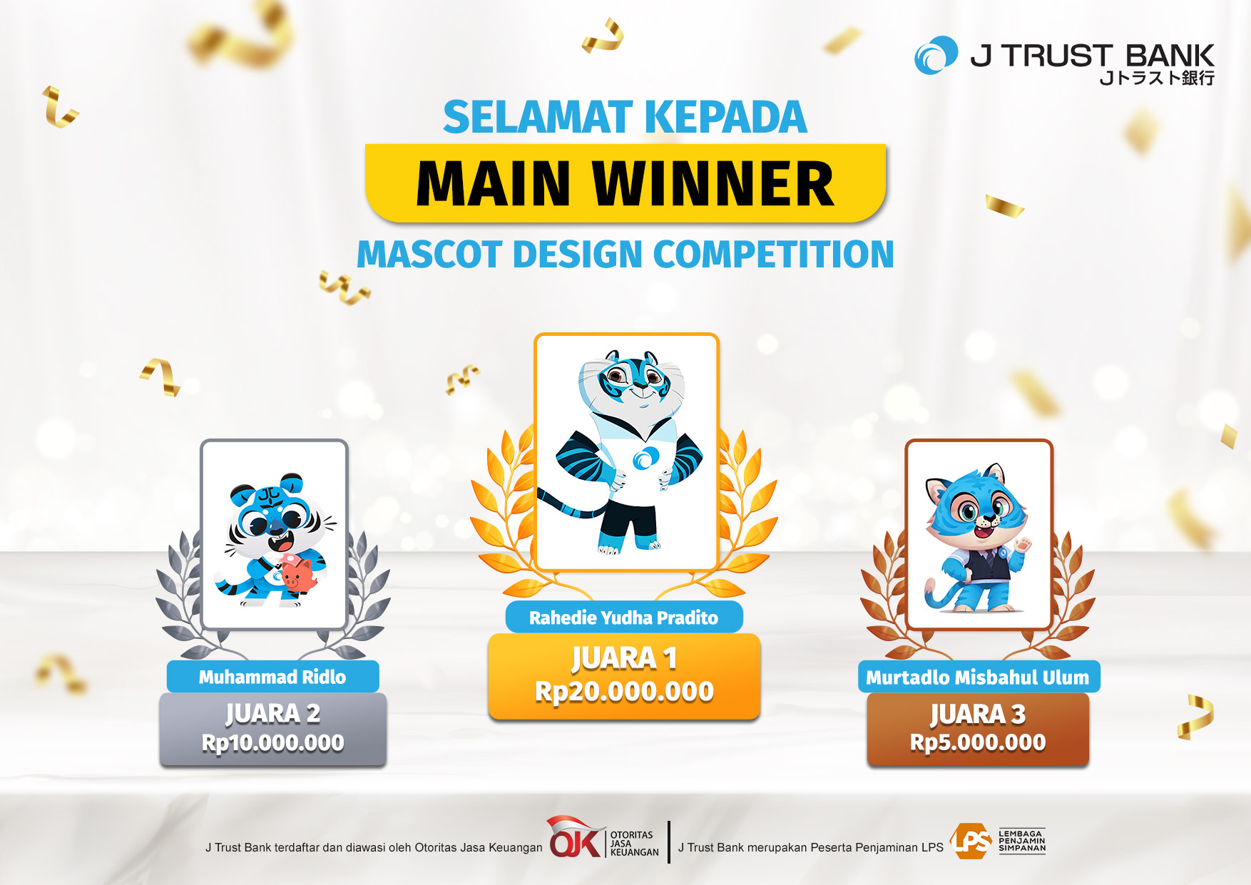 Pengumuman Pemenang J Trust Bank Mascot Design Competition